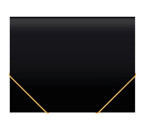 Папка на резинке Бюрократ "Black Opal", А4 пластиковая, 500 мкм, корешок 30 мм., черная