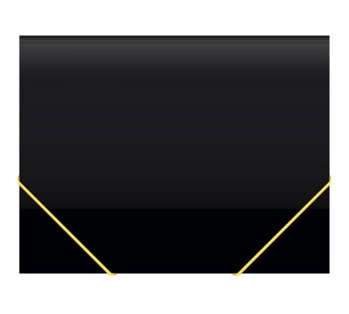 Папка на резинке Бюрократ "Black Opal", А4 пластиковая, 500 мкм, корешок 30 мм., черная