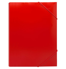 Папка на резинке Silwerhof, А4 пластиковая, 500 мкм, корешок 15 мм., красная