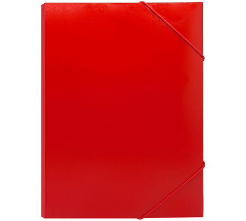 Папка на резинке Silwerhof, А4 пластиковая, 500 мкм, корешок 15 мм., красная