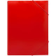 Папка на резинке Silwerhof, А4 пластиковая, 500 мкм, корешок 15 мм., красная