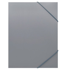 Папка на резинке Silwerhof, А4 пластиковая, 500 мкм, корешок 15 мм., серая