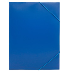 Папка на резинке Silwerhof, А4 пластиковая, 500 мкм, корешок 15 мм., синяя