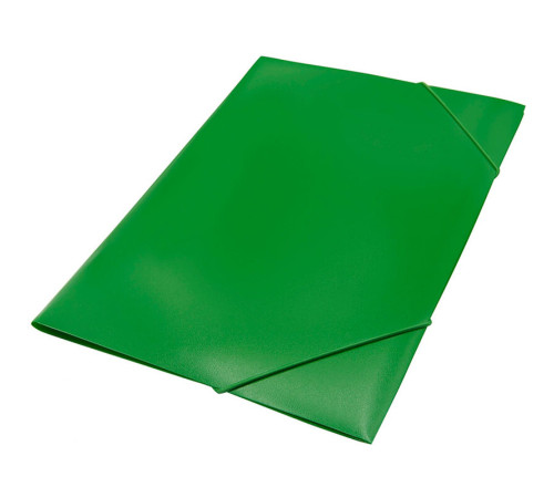 Папка на резинке Silwerhof, А4 пластиковая, 500 мкм, корешок 15 мм., зеленая