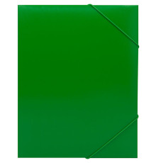 Папка на резинке Silwerhof, А4 пластиковая, 500 мкм, корешок 15 мм., зеленая