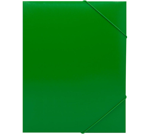 Папка на резинке Silwerhof, А4 пластиковая, 500 мкм, корешок 15 мм., зеленая