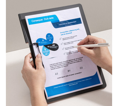 Папка-планшет с крышкой DELI "Clipboard", А4, серая