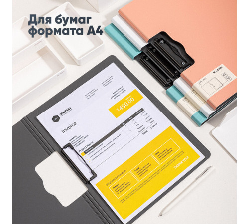 Папка-планшет с крышкой DELI "Clipboard", А4, серая