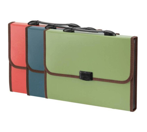 Папка-портфель DELI, А4, 13 отделений, 0,75 мм, ассорти