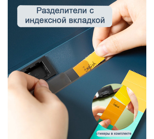 Папка-портфель DELI, А4+, с ручкой 13 отделений, ассорти