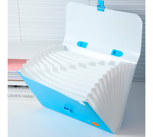 Папка-портфель DELI "Comiko", А4, 13 отделений, 0,60 мм, ассорти