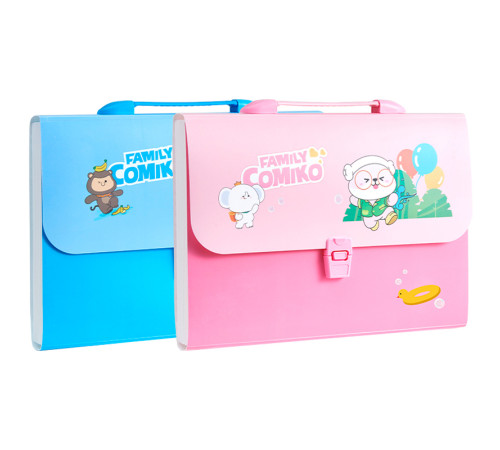 Папка-портфель DELI "Comiko", А4, 13 отделений, 0,60 мм, ассорти