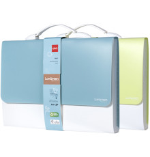 Папка-портфель DELI "LonGreen", А4, 13 отделений, 0,75 мм, ассорти