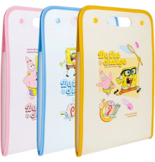 Папка-портфель DELI "SpongeBob" для тетрадей, А4, 7 отделений,на кнопках