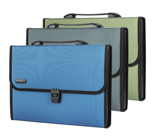 Папка-портфель DELI, с ручкой 13 отделений, ассорти