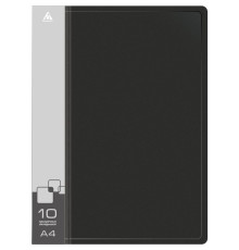 Папка с файлами БЮРОКРАТ на 10 вкладышей, черная