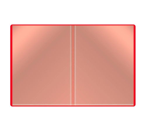 Папка с файлами БЮРОКРАТ на 10 вкладышей, красная