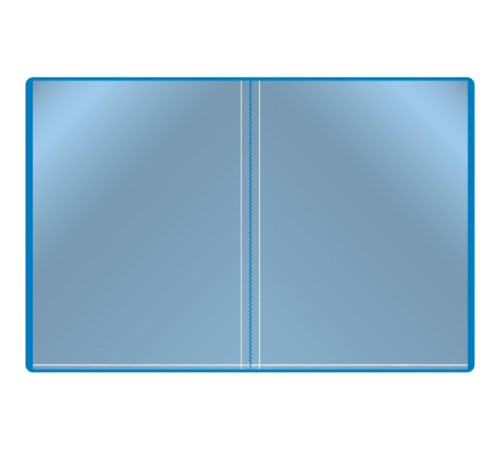 Папка с файлами БЮРОКРАТ на 10 вкладышей, синяя