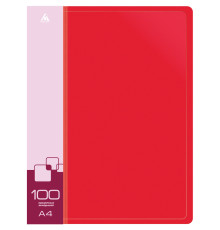 Папка с файлами БЮРОКРАТ на 100 вкладышей, 800 мкм, красная