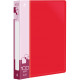 Папка с файлами БЮРОКРАТ на 100 вкладышей, 800 мкм, красная