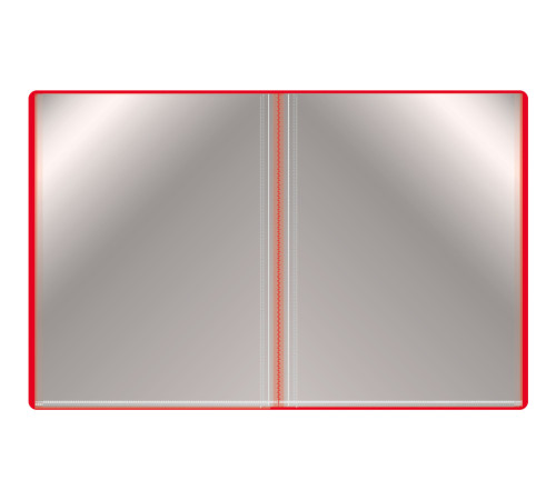 Папка с файлами БЮРОКРАТ на 100 вкладышей, 800 мкм, красная