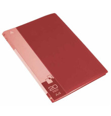 Папка с файлами БЮРОКРАТ на 20 вкладышей, красная