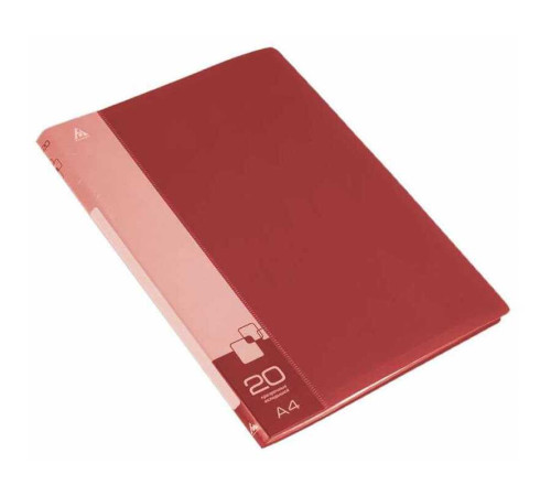 Папка с файлами БЮРОКРАТ на 20 вкладышей, красная