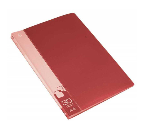Папка с файлами БЮРОКРАТ на 30 вкладышей, красная