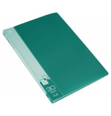 Папка с файлами БЮРОКРАТ на 30 вкладышей, зеленая