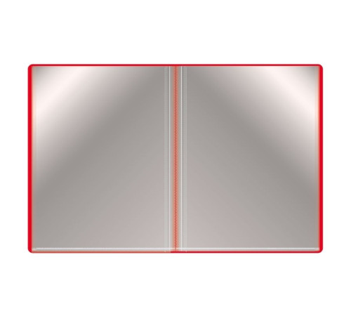 Папка с файлами БЮРОКРАТ на 40 вкладышей, красная