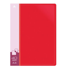 Папка с файлами БЮРОКРАТ на 40 вкладышей, красная