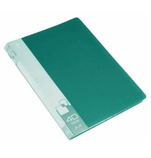 Папка с файлами БЮРОКРАТ на 40 вкладышей, зеленая