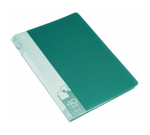 Папка с файлами БЮРОКРАТ на 40 вкладышей, зеленая