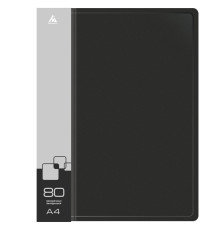 Папка с файлами БЮРОКРАТ на 80 вкладышей, черная