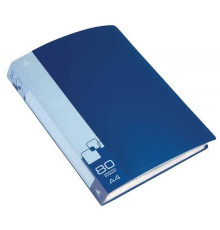 Папка с файлами БЮРОКРАТ на 80 вкладышей, синяя