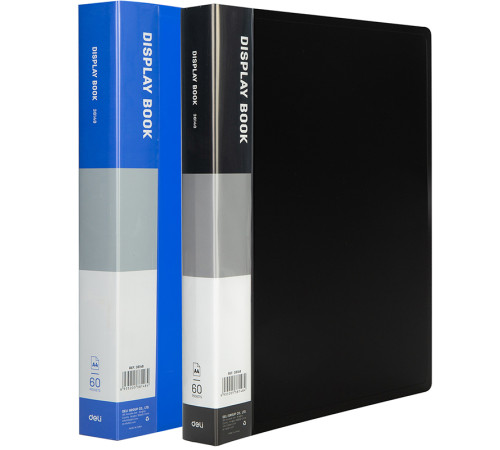 Папка с файлами DELI  на 60 вкладышей, ассорти