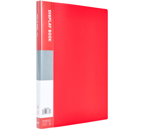 Папка с файлами DELI "Classic" на 30 вкладышей, 0.5 мм, красная