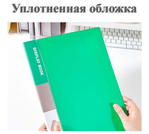 Папка с файлами DELI "Classic" на 60 вкладышей, 0,7 мм, зеленая