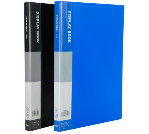 Папка с файлами DELI "Классик" на 30 вкладышей, ассорти