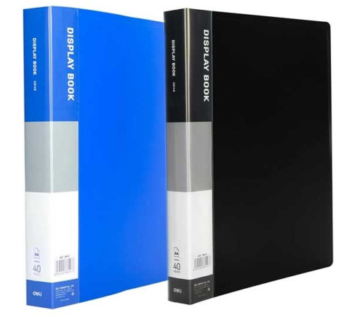 Папка с файлами DELI "Классик" на 40 вкладышей, ассорти