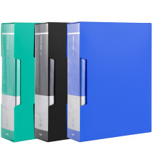 Папка с файлами DELI "Plus" на 100 вкладышей, 1,0 мм, в боксе, ассорти