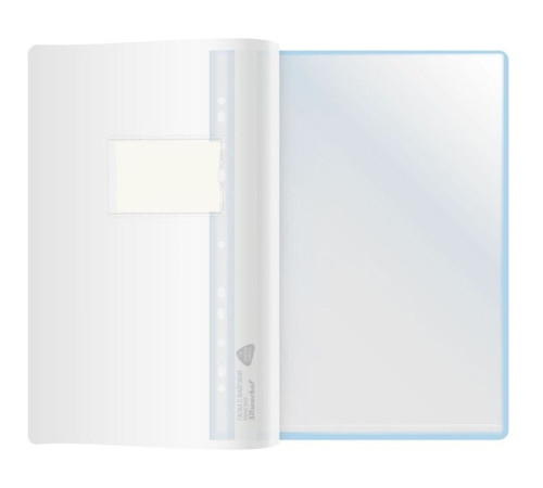 Папка с файлами Silwerhof  на 30 вкладышей с перфорацией, голубая