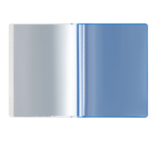 Папка с файлами СТАММ на 10 вкладышей с перфорацией, синяя