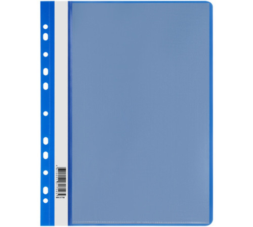 Папка с файлами СТАММ на 10 вкладышей с перфорацией, синяя