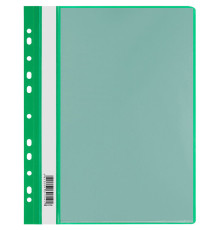 Папка с файлами СТАММ на 10 вкладышей с перфорацией, зеленая