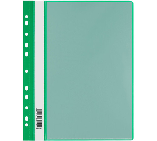 Папка с файлами СТАММ на 10 вкладышей с перфорацией, зеленая
