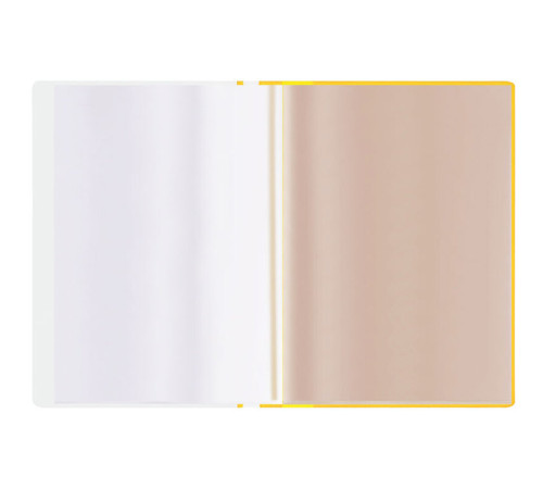 Папка с файлами СТАММ на 10 вкладышей с перфорацией, желтая