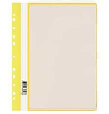 Папка с файлами СТАММ на 10 вкладышей с перфорацией, желтая