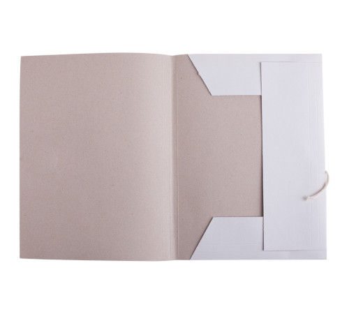 Папка с завязками OfficeSpace, А4 формат, немелованный картон, 280 гр, белая