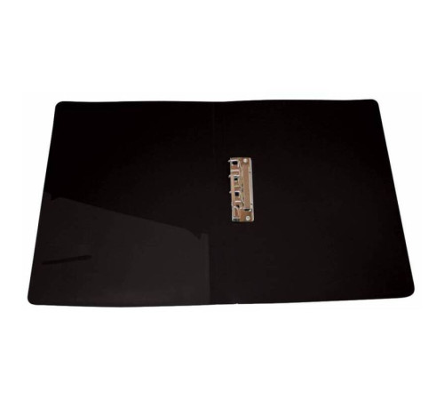 Папка с зажимом Бюрократ А4, 700 мкм, внутренний и торцевой карман, черная